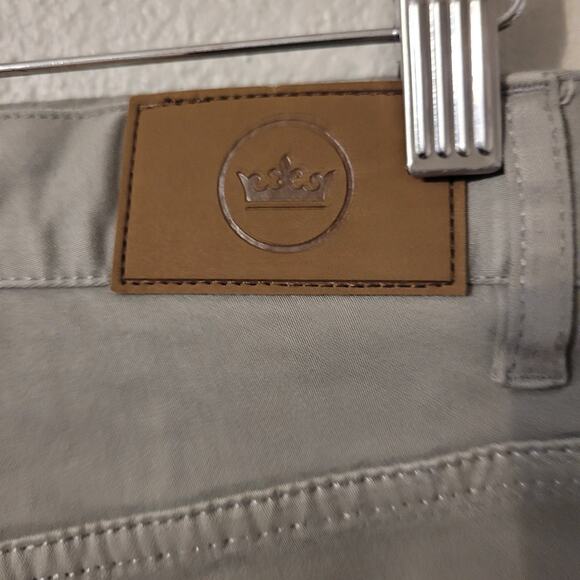 Peter Millar Straight Leg Pants Mens 30 Grey Mid Rise Pull On Pocket Stretch - Picture 5 of 8